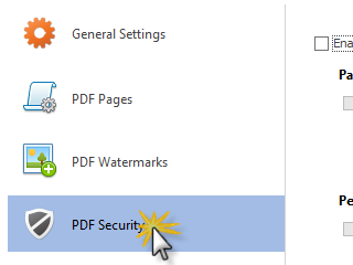 add PDF restrictions