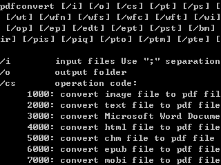 Command line interface