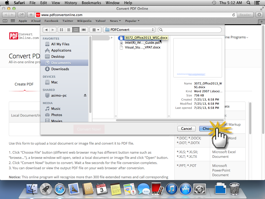 convert word to pdf on mac step 2